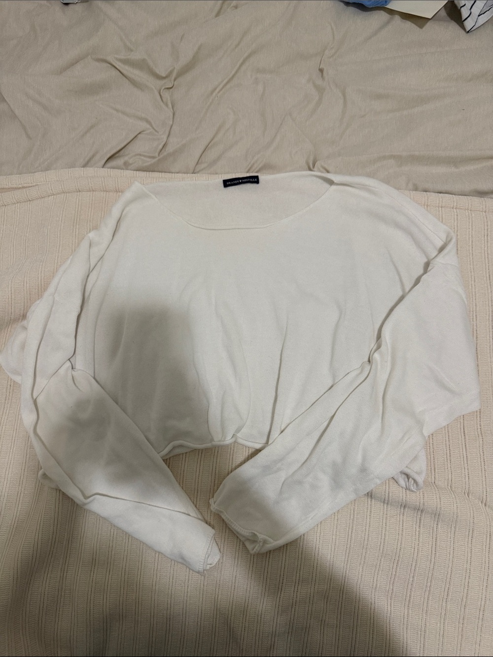 Brandy Melville Crop Lightweight Long-Sleeve Top